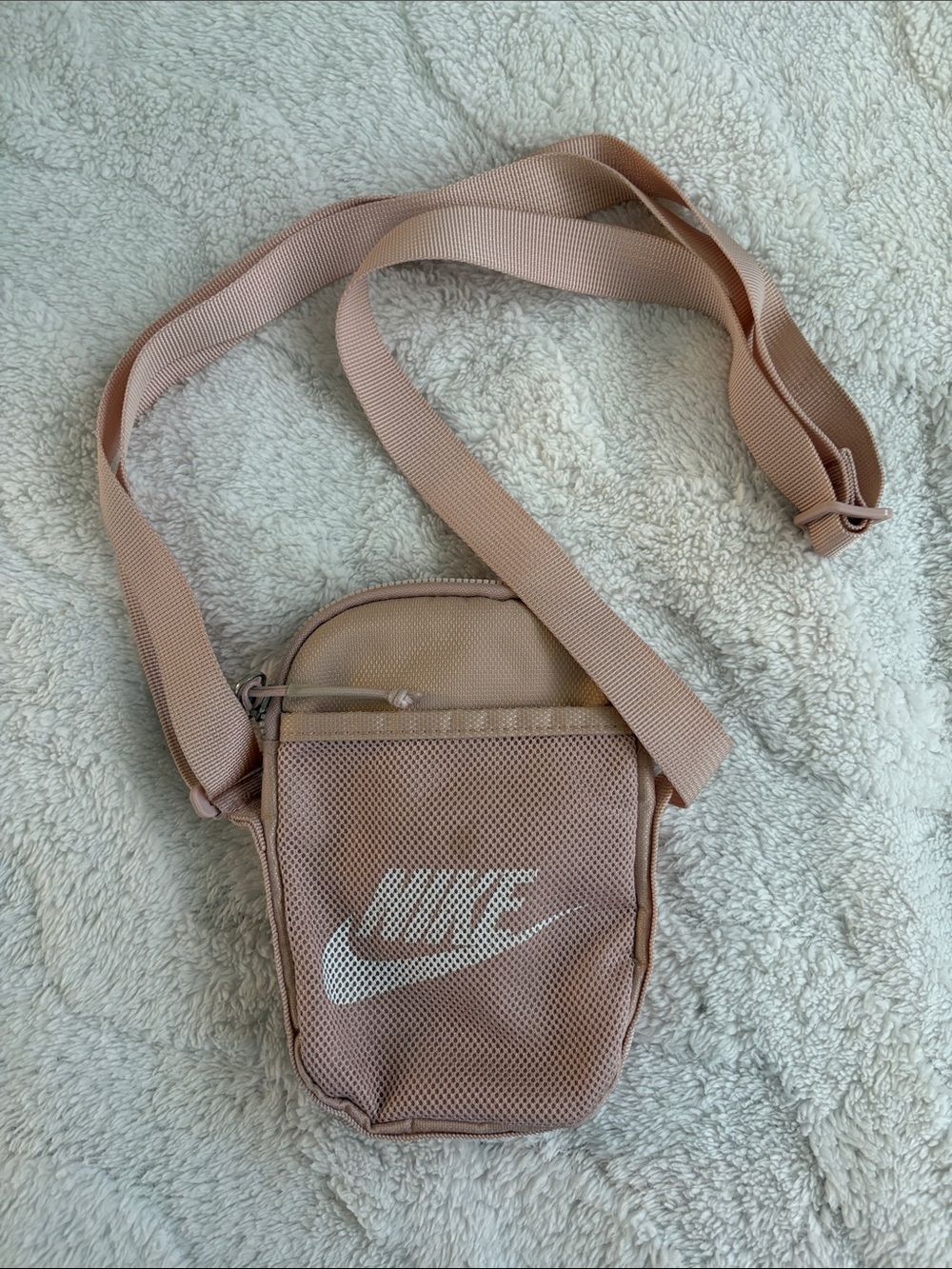 Nike Dusty Rose Crossbody Bag with White Logo